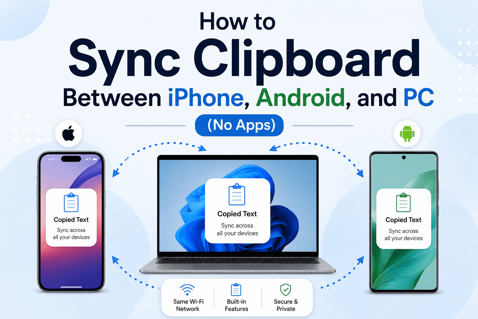 How to Sync Clipboard Between iPhone, Android, and PC (No Apps)