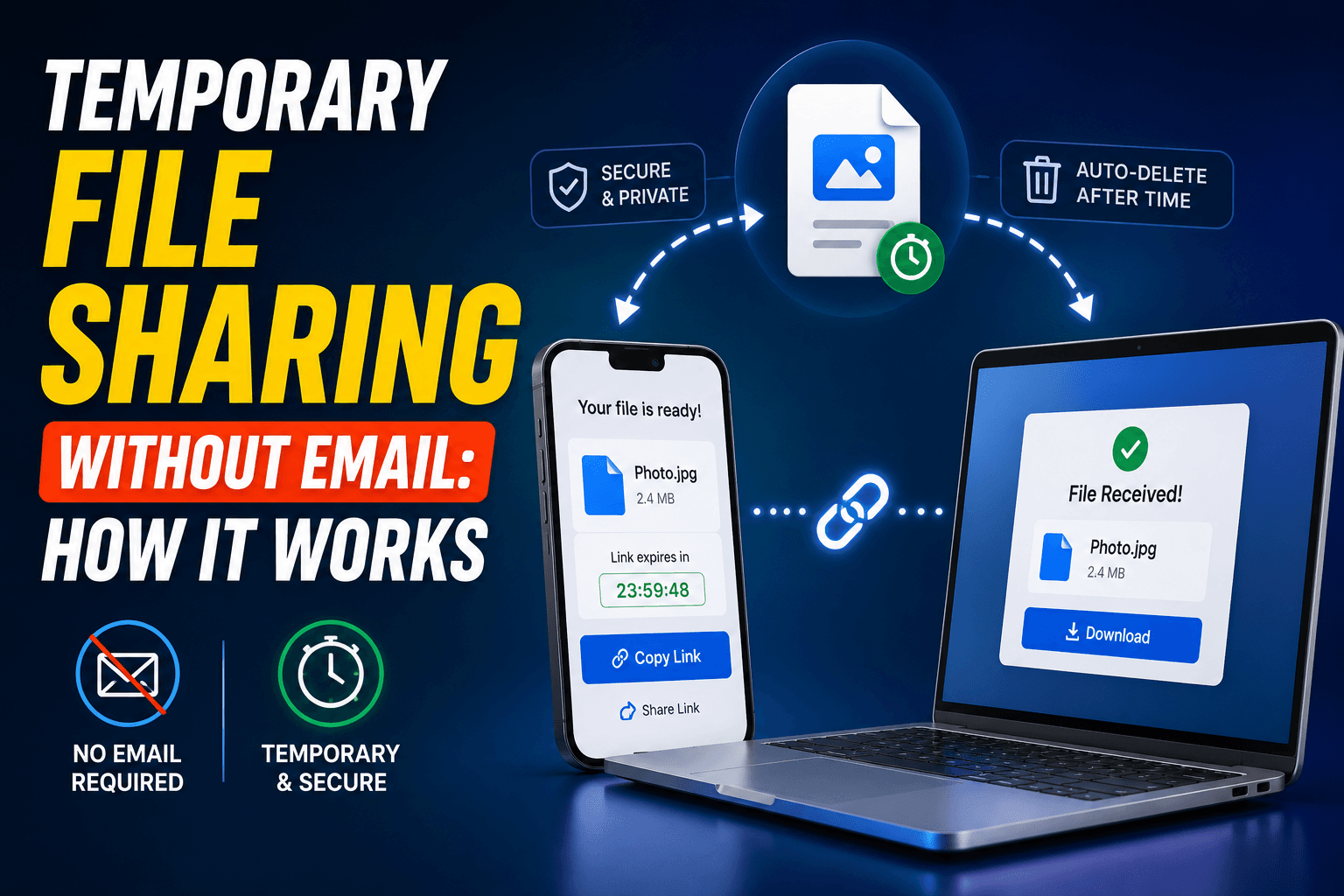 Temporary File Sharing Without Email: How It Works