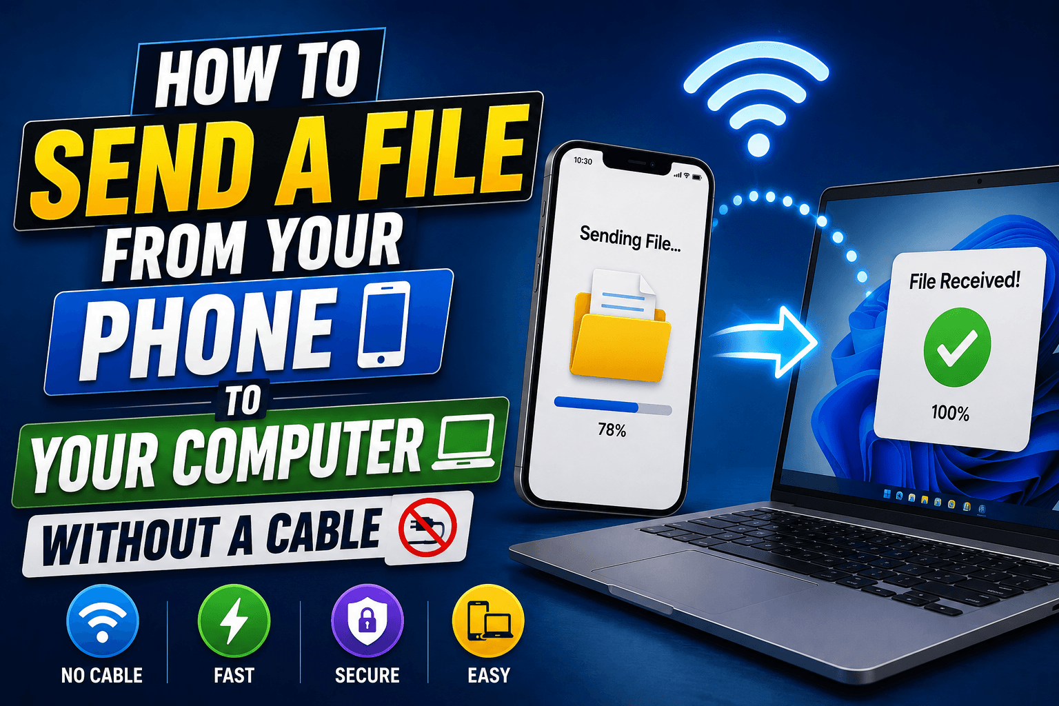 How to Send a File From Your Phone to Your Computer Without a Cable
